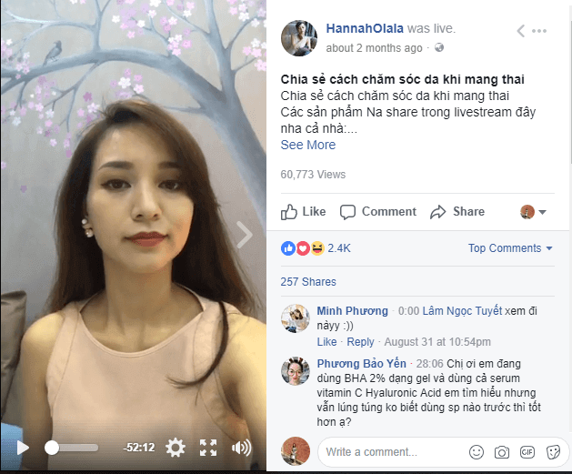 Hình thức phát lại livetsream trên facebook