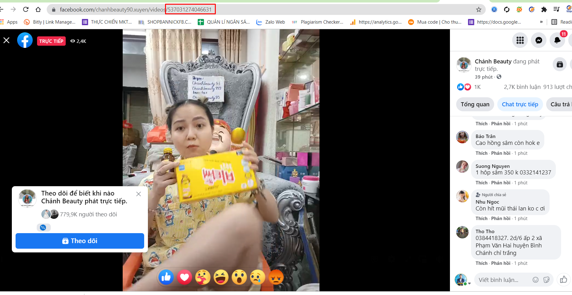 Phần mềm quét đơn live stream