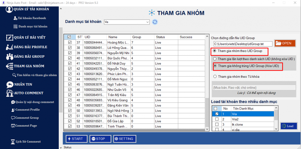 tham gia nhóm theo uid 