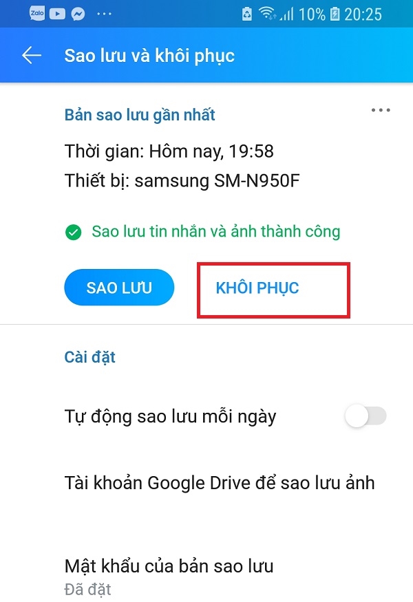 Hướng dẫn cách đồng bộ tin nhắn zalo trên 2 điện thoại Android đơn giản, hiệu quả