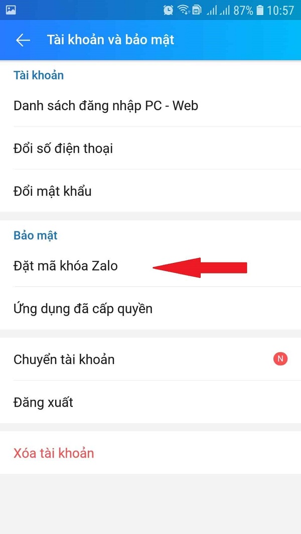 bảo mật 2 lớp zalo