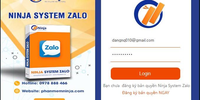 Phần mềm nhắn tin zalo tự động Ninja System Zalo