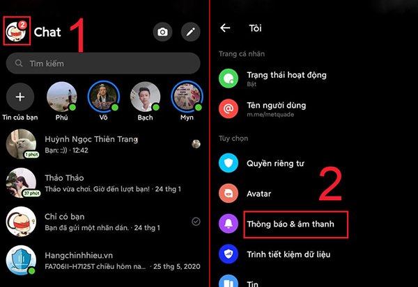 cách tắt thông báo tin nhắn trên facebook