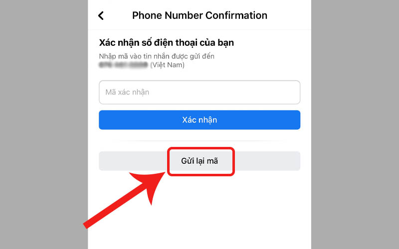 facebook không gửi mã xác nhận về điện thoại