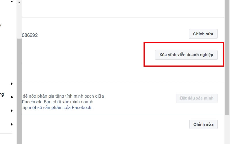 Cách xoá tài khoản Facebook Business