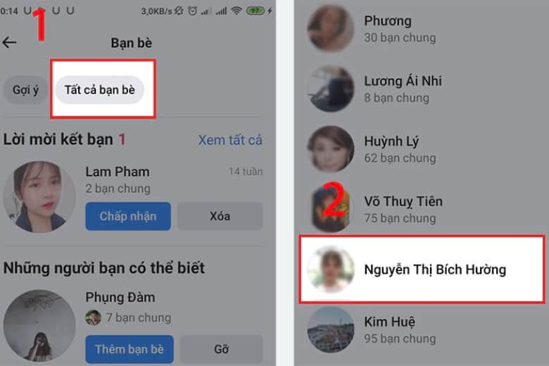 Kết bạn qua danh sách bạn bè trên facebook của bạn