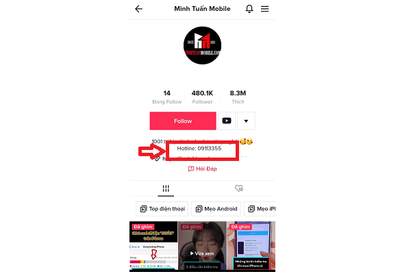 Kết bạn từ profile tiktok